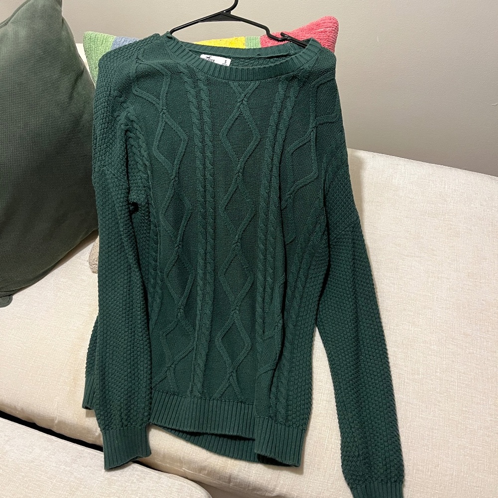 Hollister Small Green Knit Sweater